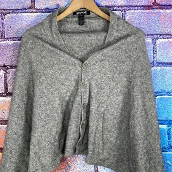 Women’s Pancho Sweatshirt Top Grey One Size Native world - Picture 8 of 8
